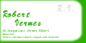 robert vermes business card